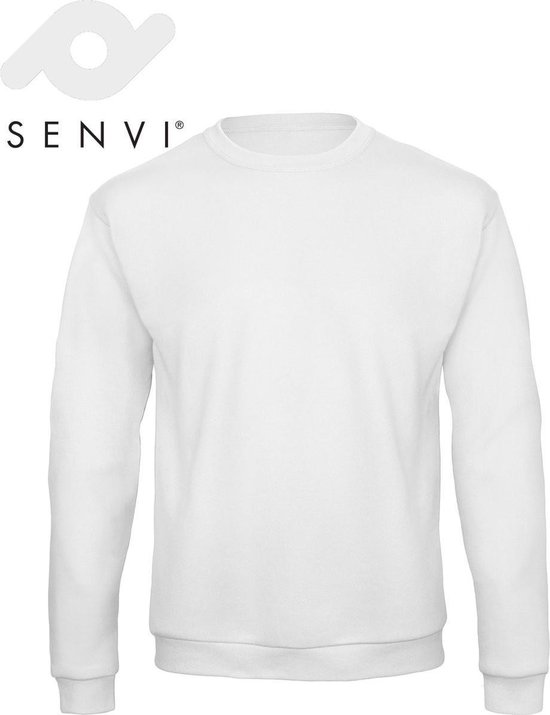 Senvi Basic Sweater (Kleur: Wit) - (Maat XXXL-3XL)