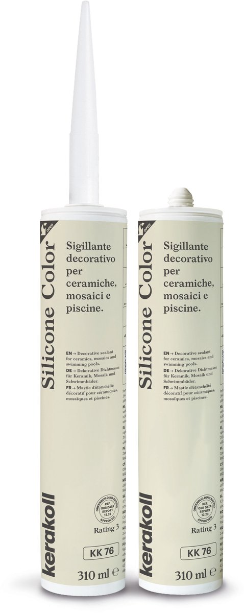 Kerakoll - Silicone Color - KK76 - Siliconenkit - Kleur 76 Beige - Verkrijgbaar in 50 Kleuren - Greenbuild rating 3