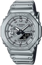 Casio G-Shock GM-2100YM-8AER Classic Heren Horloge Zilverkleurig Analoog-Digitaal - Achthoekig - Schokbestendig - 20 ATM Waterdicht - Wereldtijd