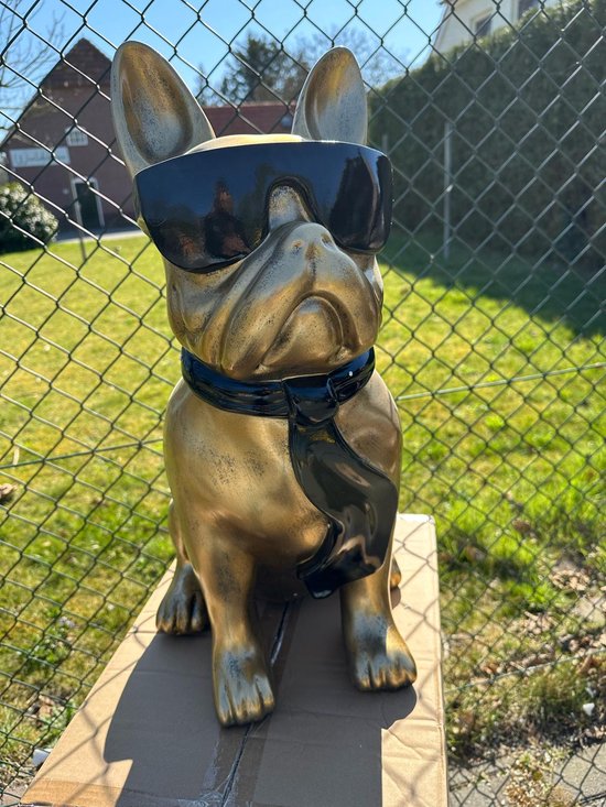 Bulldog standbeeld, hond lade sculptuur, sleutelhouder sculptuur