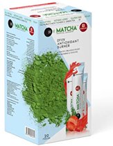 Premium Japanse Matcha Detox Antioxidant Burner - 70% Groene Thee (Matcha), Spirulina-extract, Wegedoorn-extract en Aardbeienaroma