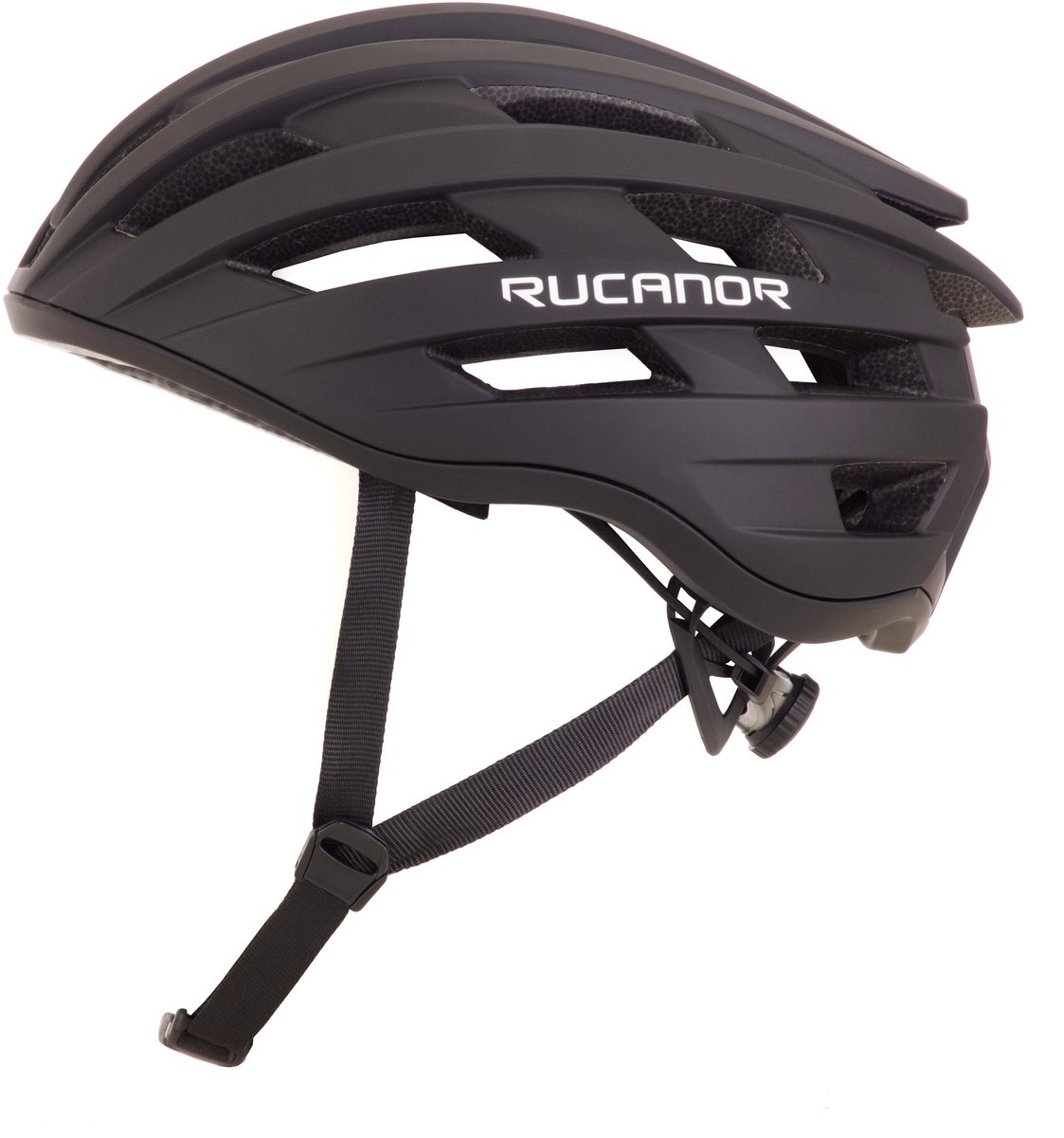 Rucanor Grav Fietshelm (EN 1078) - Verstelbaar met Draaiknop - Lichtgewicht - Maat M 55-58 cm - Zwart - Fietshelm - Skatehelm
