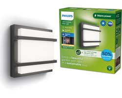 Philips LED Philips Petronia wandlamp - Ultra Efficient - antraciet - 3,8W