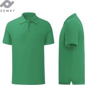Senvi - Fit Polo - Getailleerd - Maat S - Kleur Groen - (Zacht aanvoelend)