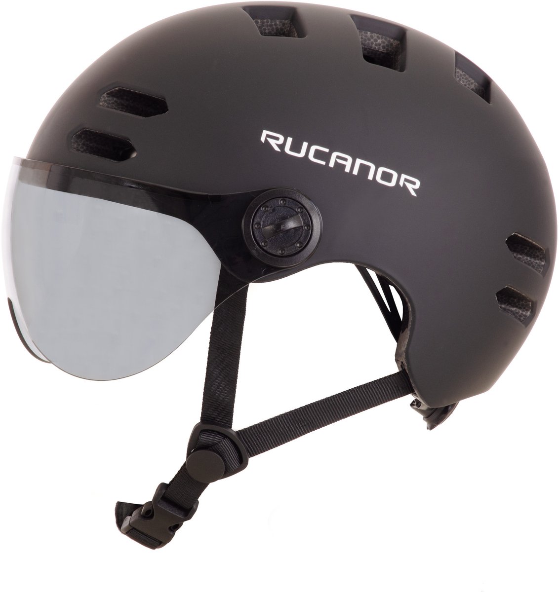 Rucanor Urban Sprint Fietshelm (EN 1078 + NTA 8776) - Verstelbaar met Draaiknop - Lichtgewicht - Maat L 58-61 cm - Zwart - Fietshelm - Speed Pedelec - Snorfiets