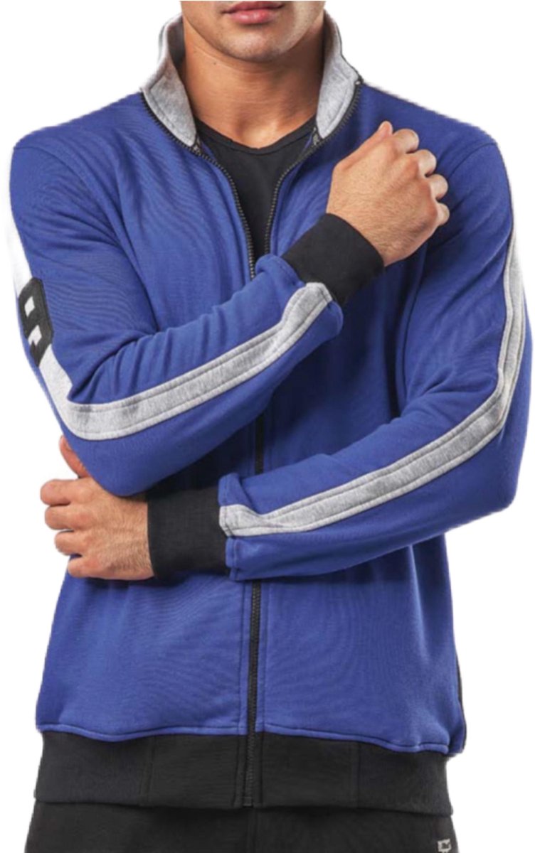 Embrator mannen Joggingvest blauw/zwart maat M