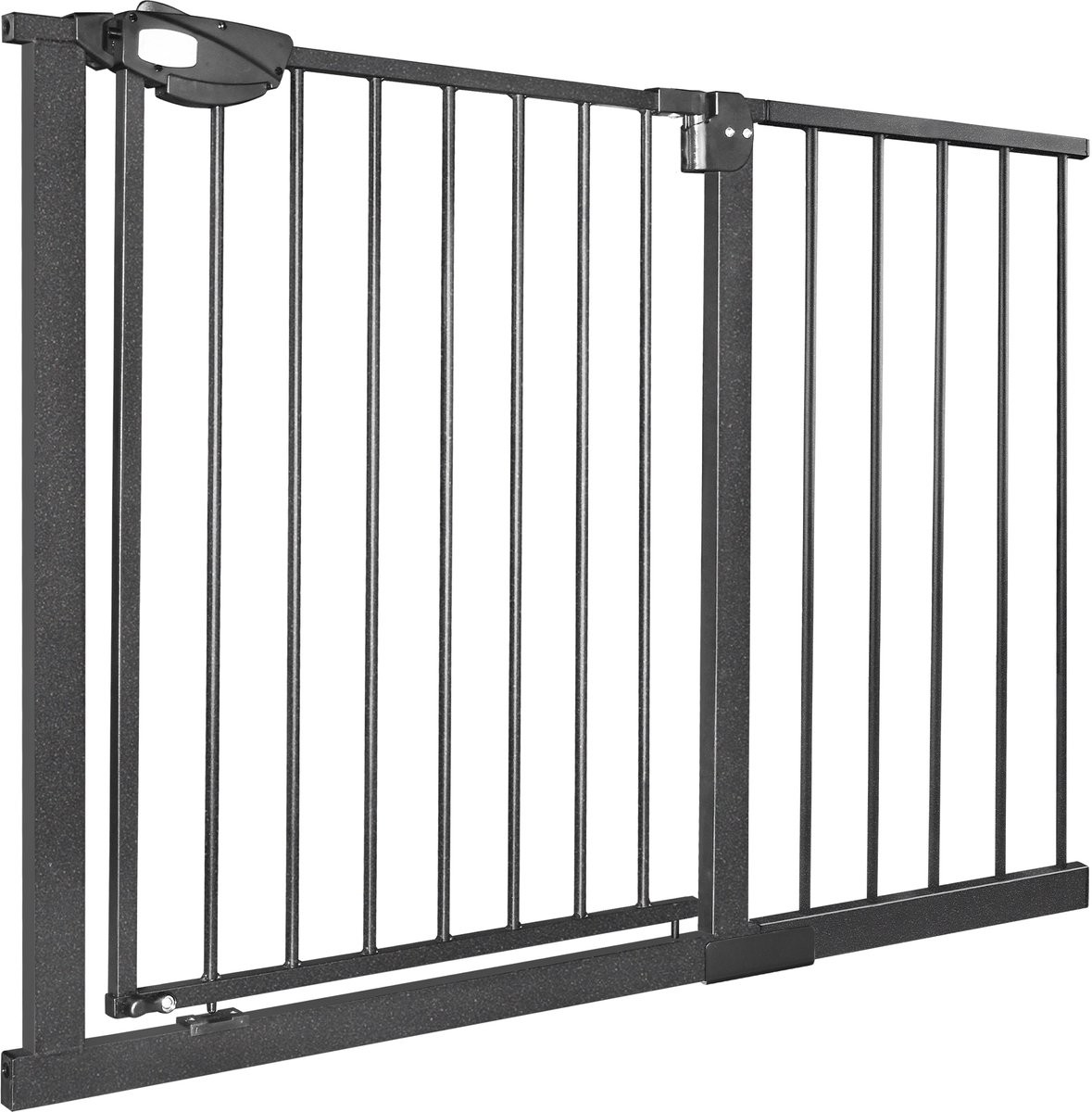 Aufun Traphekje Zonder Boren - 105 tot 115cm - Klembevestiging - Veiligheidshekje voor Baby- Kinderhekje - Metal Hondenhek - Zwart