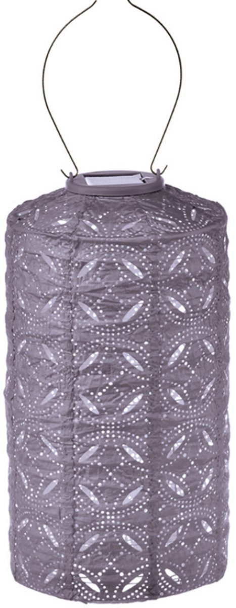Lumiz Solar Tuinverlichting - Tuinverlichting op zonne energie - Buitenlampjes - Tuinverlichting op zonneergie - Buitenverlichting - Decoratie - Mandela Cylinder - 18 cm - Lichtpaars