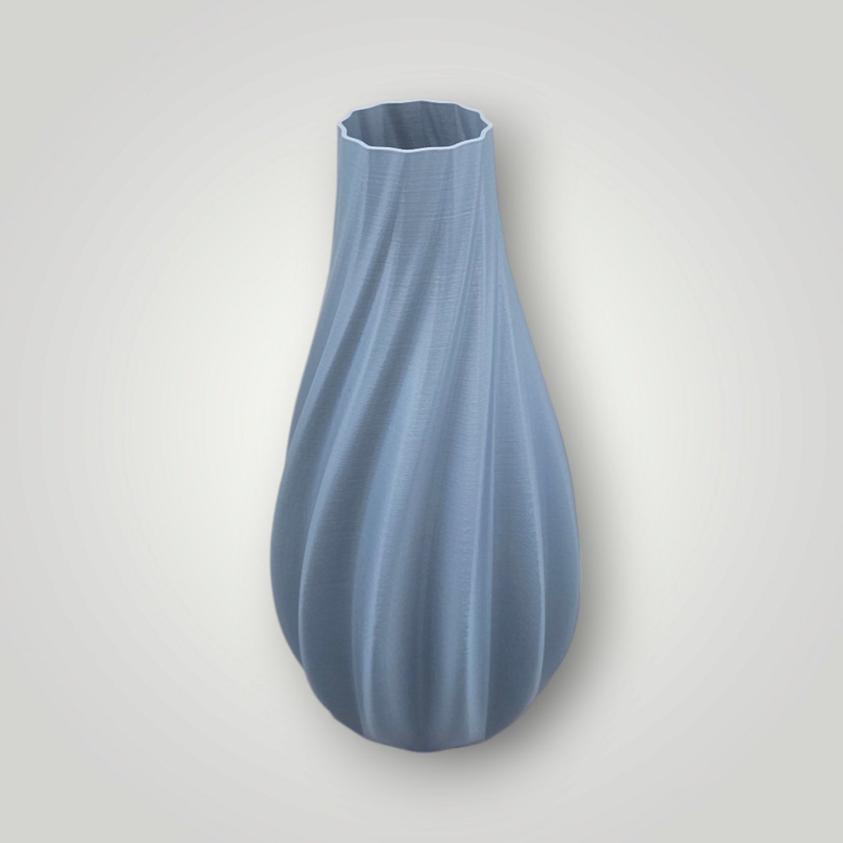 Vaas Saffier voor droogbloemen en zijdebloemen 20cm mat lichtblauw handgemaakt trendy unieke vaas voor interieur decoratie