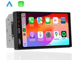 Boscer® Autoradio 2Din Universeel - Apple Carplay & Android Auto (Draadloos) - 7 Inch HD IPS Touchscreen - USB - AUX - Bluetooth - Toegang tot YouTube - Achteruitrijcamera - 2025 Model