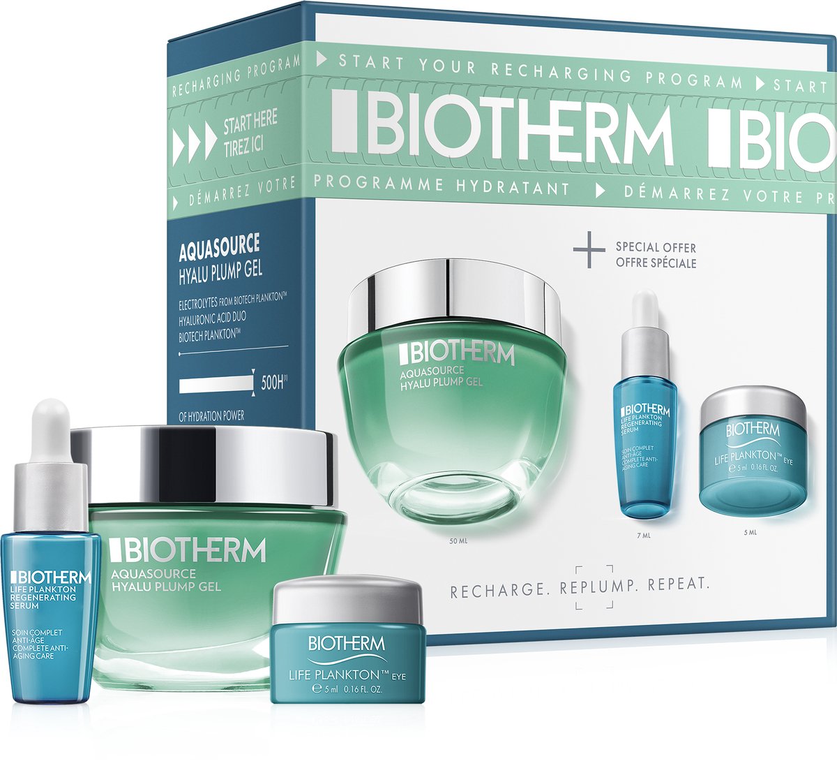 AQS HYALU ROUTINE SET 25: Life Plankton 7ml+ Aquasoruce Gel 50ml + Life Plankton eye 5ml