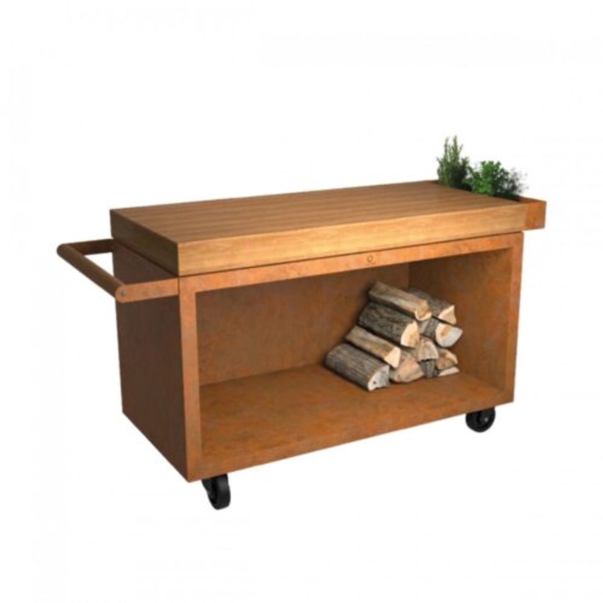 Bol.com OFYR Mise en Place Table Corten 135 PRO Teakhout aanbieding