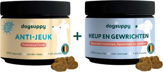 Complément Probiotiques anti-démangeaisons pour les hanches et les articulations - 100 % naturel - 120 délicieuses friandises [Lot]
