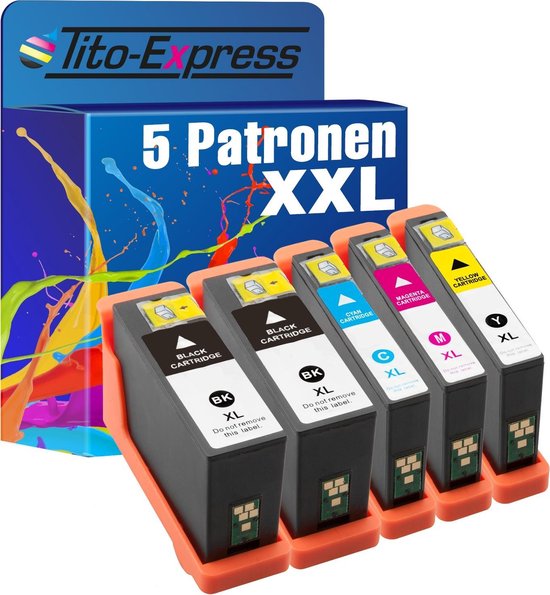 PlatinumSerie® 5 patroon XXL alternatief voor Dell 592 11812 59211820 59211821 59211822 V525W / V725W - Tito-EXpress