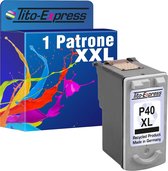 Set van 1x gerecyclede inkt cartridges voor Canon PG-40