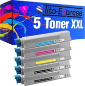 PlatinumSerie® 5 x toner XXL alternatief voor Oki C5800