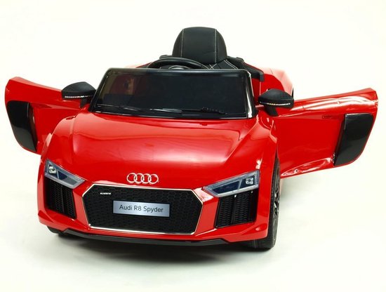 | Elektrische Kinderauto Audi R8 Spyder Rood 12V Met ACCU AUTO Audi R8 Zwart Met Afstandsbediening 6V