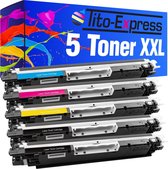 PlatinumSerie 5x toner cartridge alternatief voor HP CE310A-CE313A