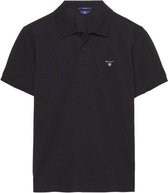 Gant - Poloshirt Basic Zwart - Modern-fit - Heren Poloshirt Maat 4XL