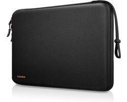 Sounix Laptophoes - Laptoptas voor MacBook Air/Pro 13 inch & MacBook Pro 14 inch - EVA Hard Cover Sleeve - Laptop Sleeve - Zwart