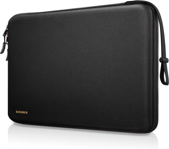 Sounix Laptophoes 13/14 inch - EVA Hard Cover Sleeve - Laptop Sleeve - Zwart