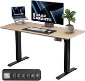 Bol.com Stane Zit Sta Bureau Elektrisch Verstelbaar - 4 Geheugen Standen - Incl. Kabelgoot - 160 x 80 cm - 5 Jaar Garantie - Eiken aanbieding