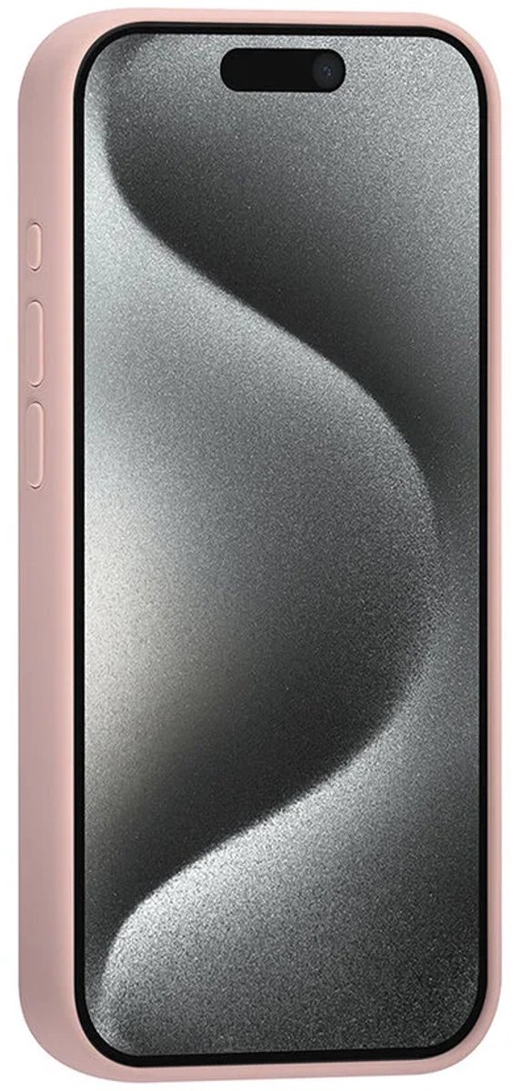 TUNIQ telefoonhoesje voor Apple iPhone 15 Pro - Siliconen backcover - Roze