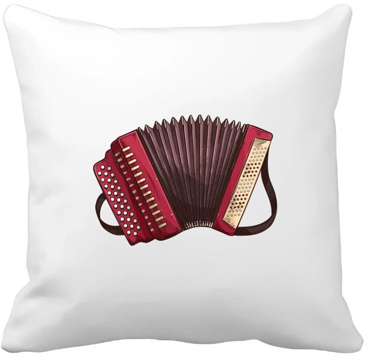 Akyol accordeon Kussen hoes - Muziek - muziekanten - instrument - snaarinstrument - muzikanten - 40 bij 40 cm Multicolor