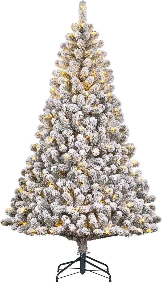 Black Box Kunstkerstboom Charlton - 127x127x215 cm - PVC - Bevroren Groen - 360LED