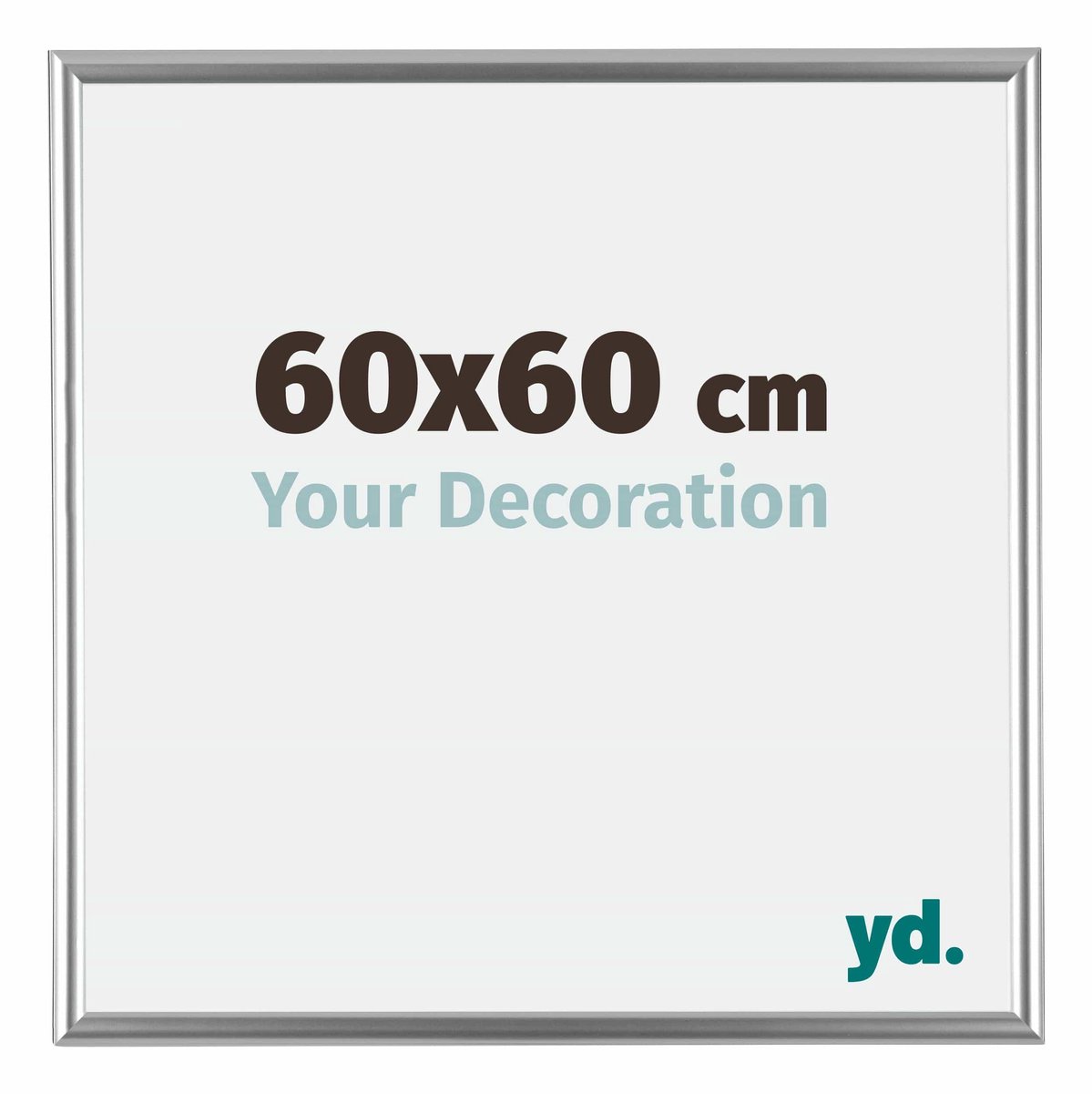 yd. Your Decoration - Fotolijst 60x60 cm - Kunststof - Zilver - Bordeaux