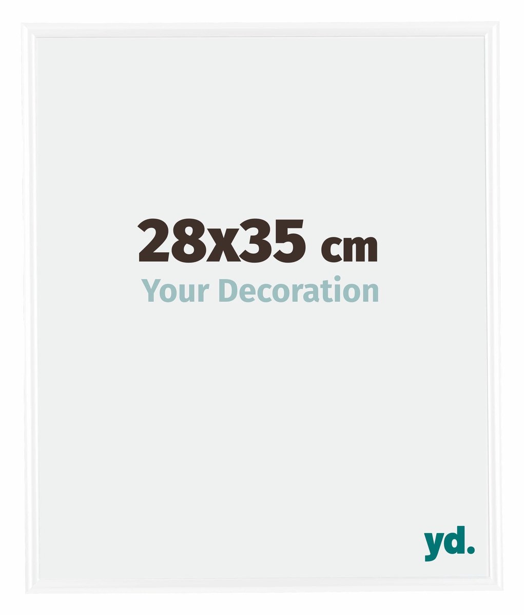 yd. Your Decoration - Fotolijst 28x35 cm - Kunststof - Wit Hoogglans - Bordeaux