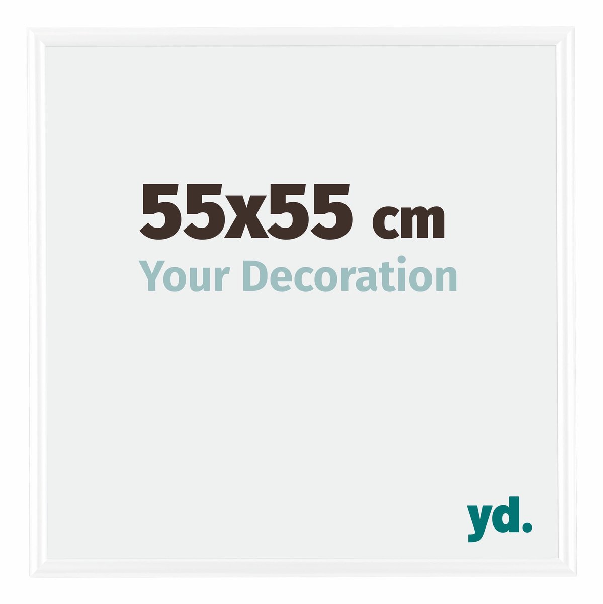 yd. Your Decoration - Fotolijst 55x55 cm - Kunststof - Wit Hoogglans - Bordeaux