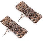 Schoenveters - 1 paar - Luipaard Print - Veters - 4cm×100cm - Polyester - Bedrukte modieuze - Zijdesatijnen - Bruin