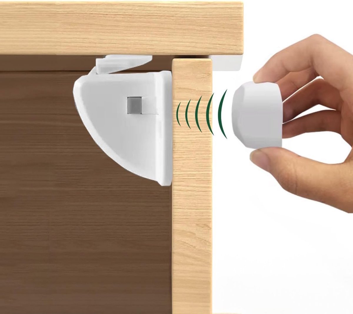 Image of 12 x sloten + 3 x sleutels, premium kwaliteit kinderbeveiliging, magnetische kinderveiligheid voor lades en kasten, eenvoudige installatie zonder boren