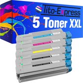 PlatinumSerie® 5 x toner XXL alternatief voor Oki C5600