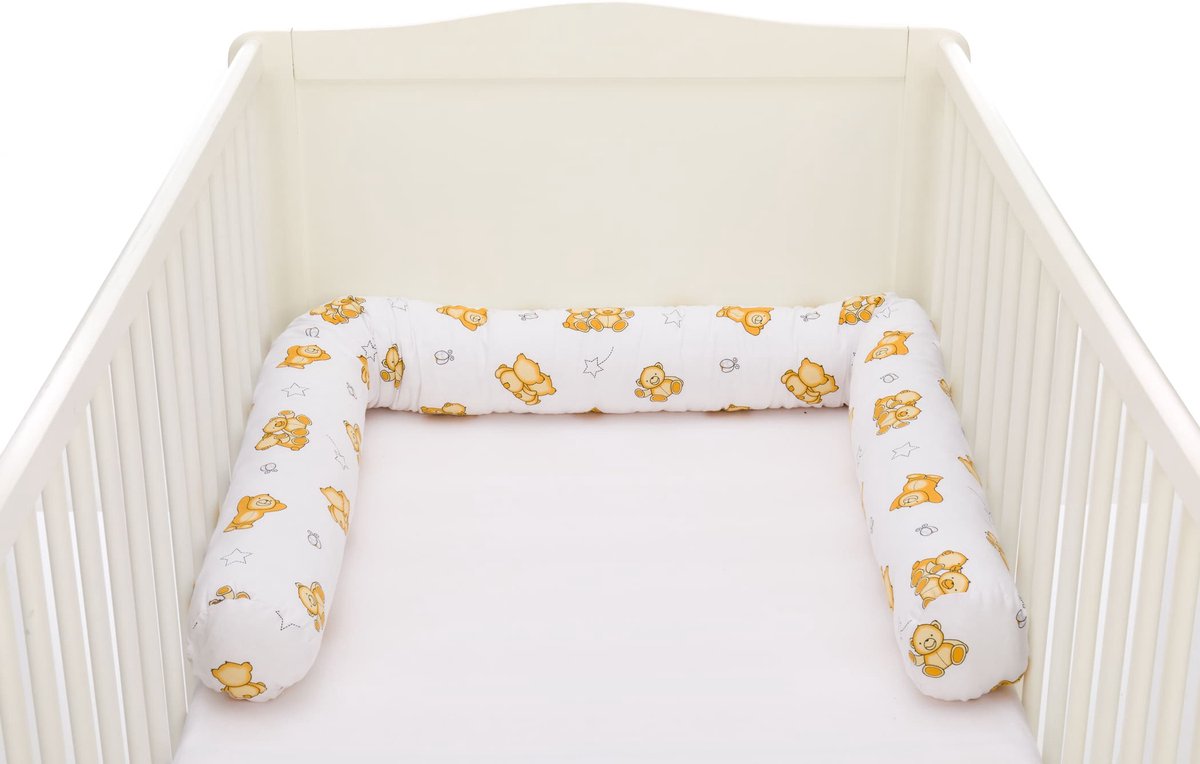 Baby bedomrander - bedbumber - hoofdbeschermer ledikant - 190 cm - Teddy - Fillikid