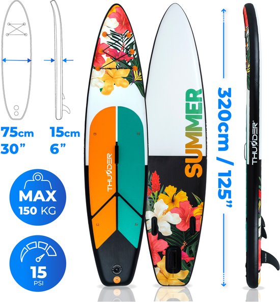 THUNDER NOX SUP Board - Opblaasbaar - 320 cm - Complete Set