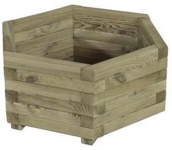GOPLUS Bloembak van hout, plantenbak, bloembed met 2 drainagegaten, tuinbak, bloembak voor tuin en balkon, 91,5 x 18 x 16 cm