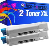 PlatinumSerie® 2 x toner XXL black alternatief voor Oki C5950