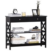 WOOOD Mael sidetable console tafel zwart