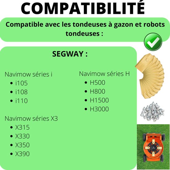 Vervangend mes geschikt voor Segway Navimow i105 i108 i110 X315 X330 X350 X390 H500 H800 H1500 H3000 robotgrasmaaier van NedOpti. — afbeelding 3