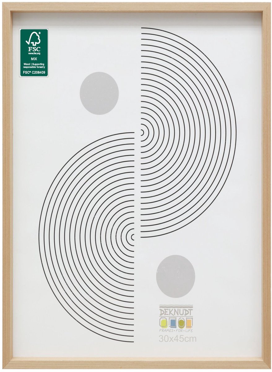 Deknudt Frames fotolijst - lichte houtkleur - strak - hout - FSC Mix - 30x45 naturel