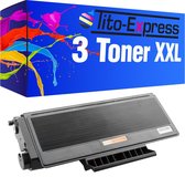 PlatinumSerie® 3 x toner XXL black alternatief voor Brother TN 3170