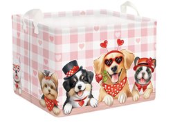 Unyqoos® Ruime Opbergmand Met Charmant Roze Design Voor Diverse Toepassingen In Huis