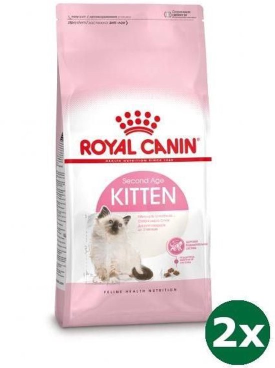 Kitten Brokjes: 20x Kitten Geluk in Elk Knabbeltje 14 Royal canin kitten kattenvoer 2x 2 kg