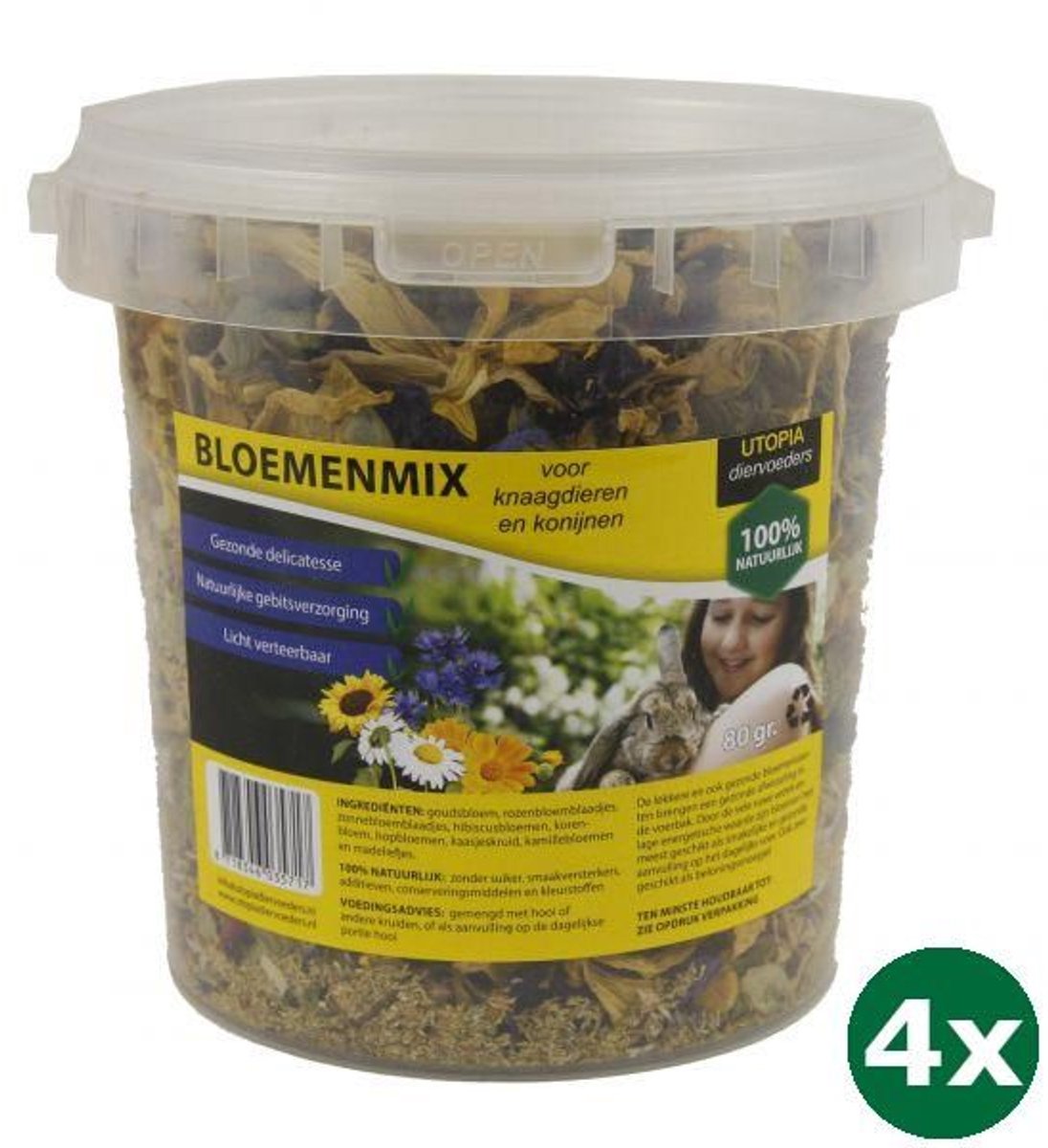 4x80 gr Utopia bloemenmix