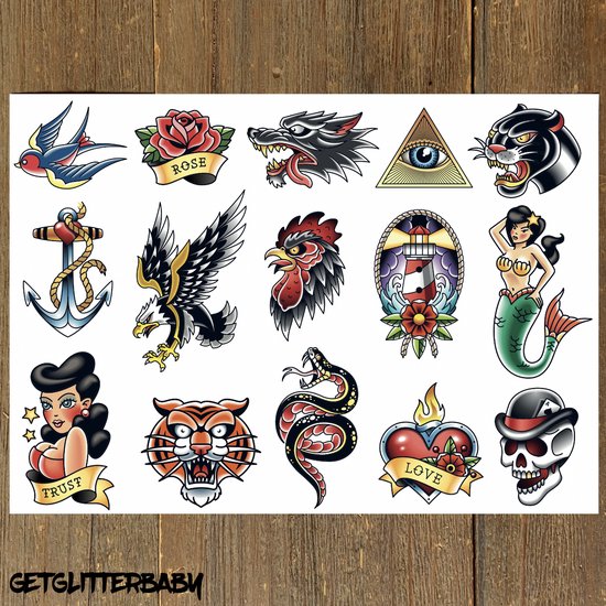 GetGlitterBaby® - Stoere Tattoos / Gekleurde Tijdelijke Tattoo / Henna ...