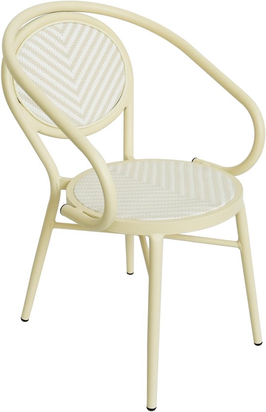 Oviala Palavas Oviala Palavas Taupe Vierkante Tuintafel En 4 Metalen Banken Set