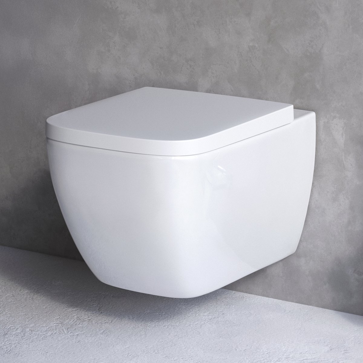 AM.PM Gem - Hangtoilet - Softclose Toiletbril - Randloos diepspoel - Glans Wit - WC Pot