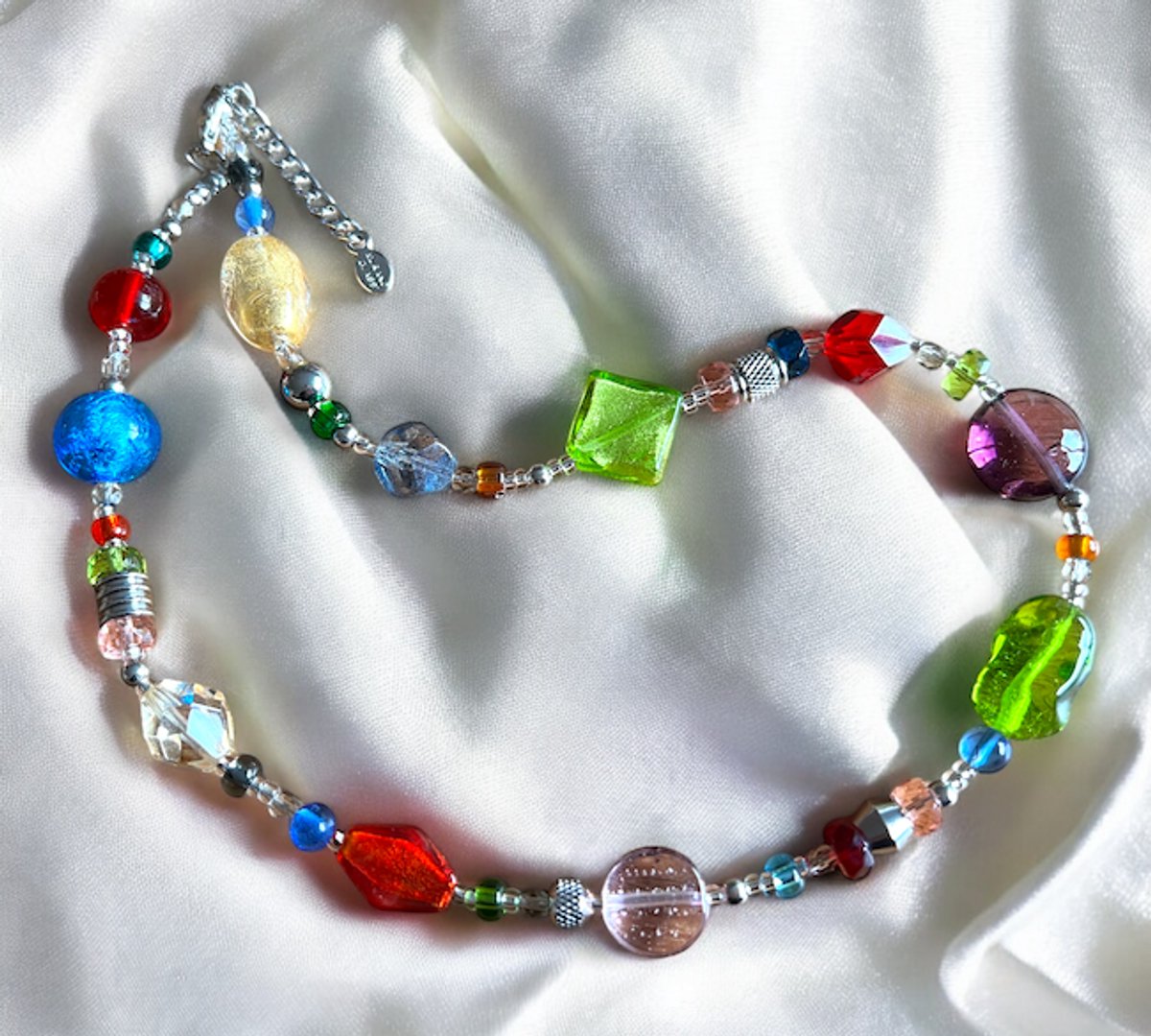 Corte Murrina - Halsketting - Murano glas - 45cm - Roma - Multicolor - Exclusief bij Bella Murano